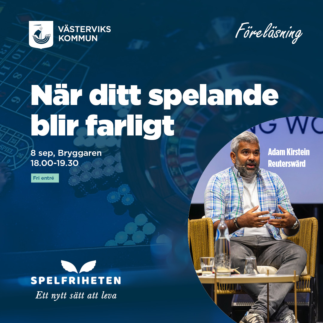 På bilden se vi den som föreläser