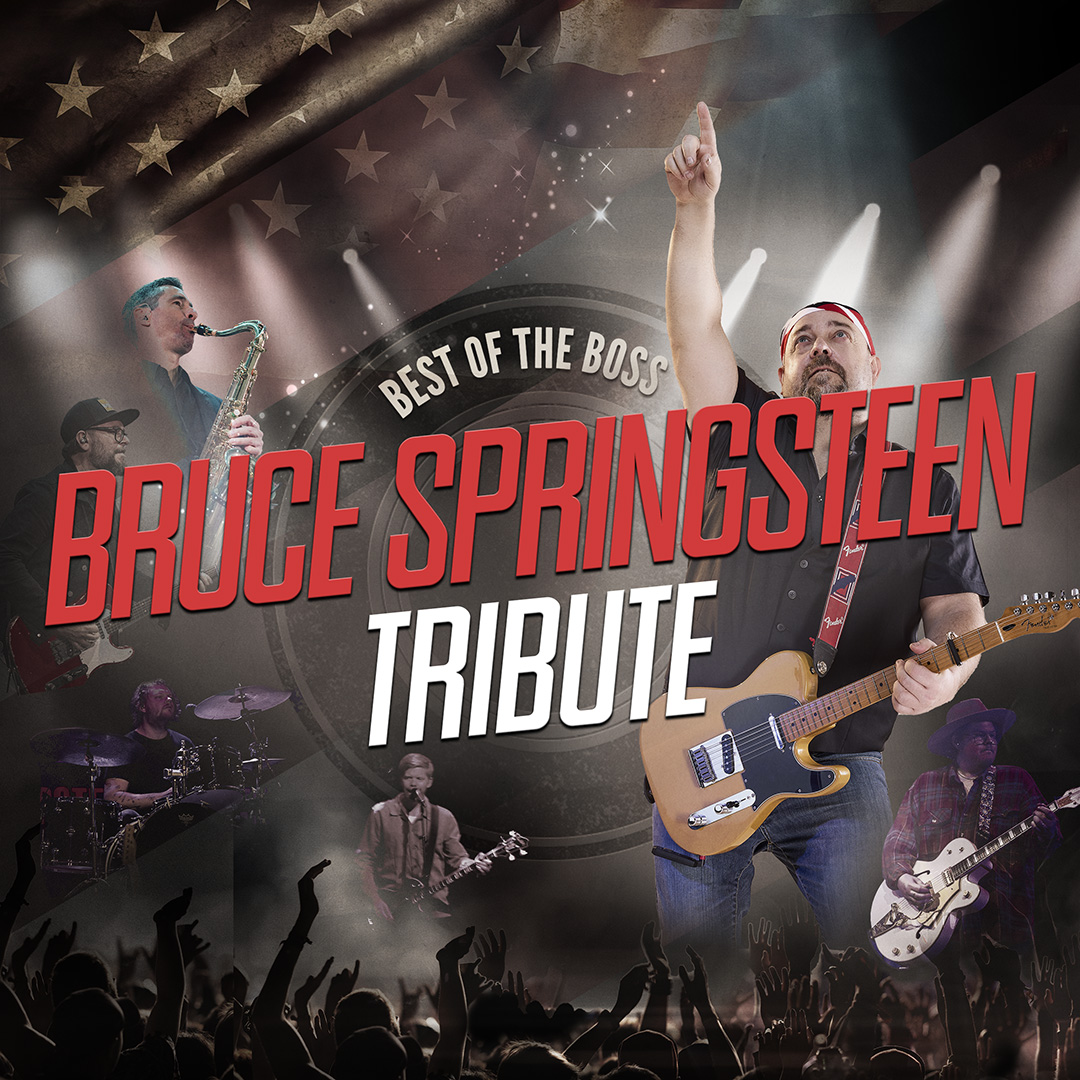 På bilden ser man de som spelar. Farmför är deras Logo. Bruce Springsteen Tribute