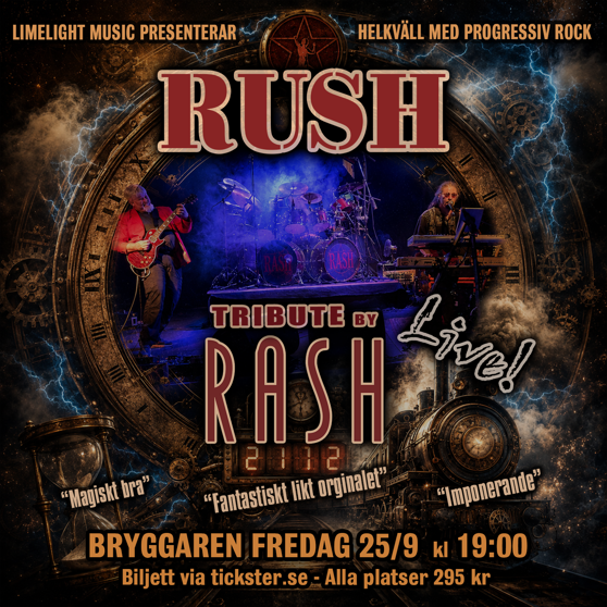 Affisch för Rush tribute. 