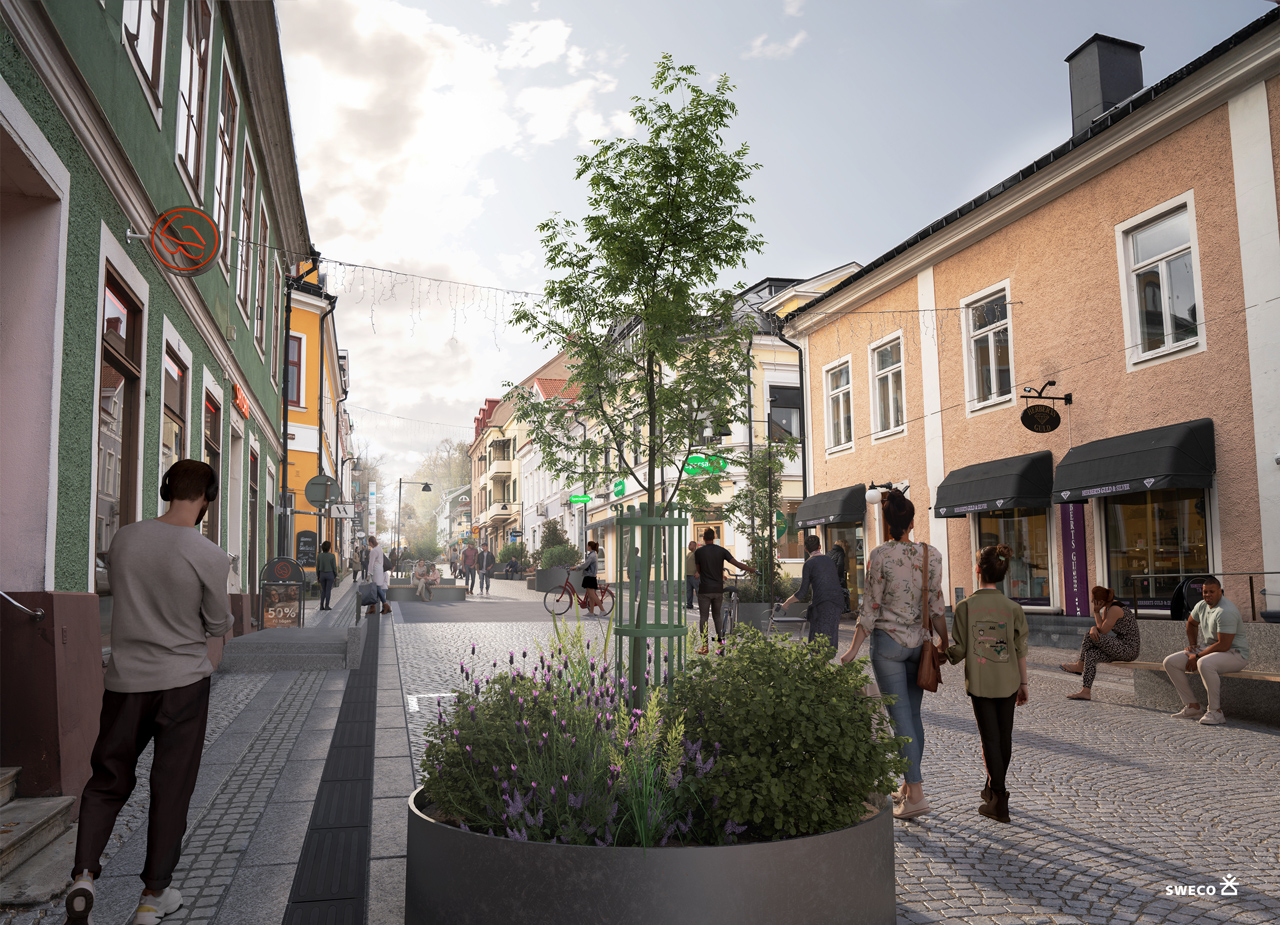 Visionsbild av storgatan