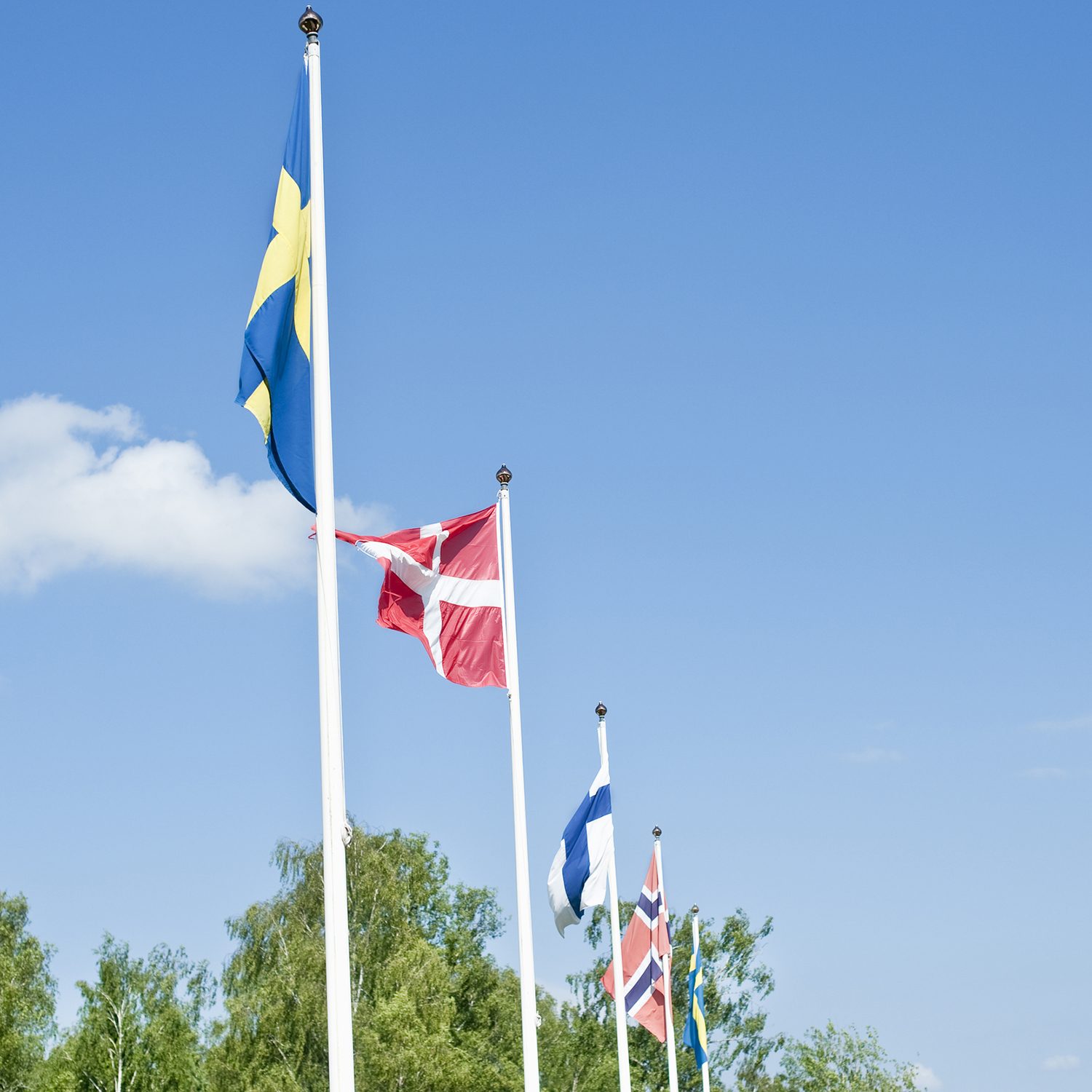 nordiska ländernas flaggor
