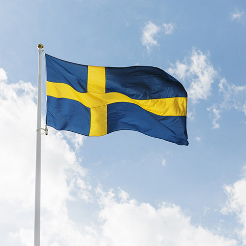Sveriges flagga.