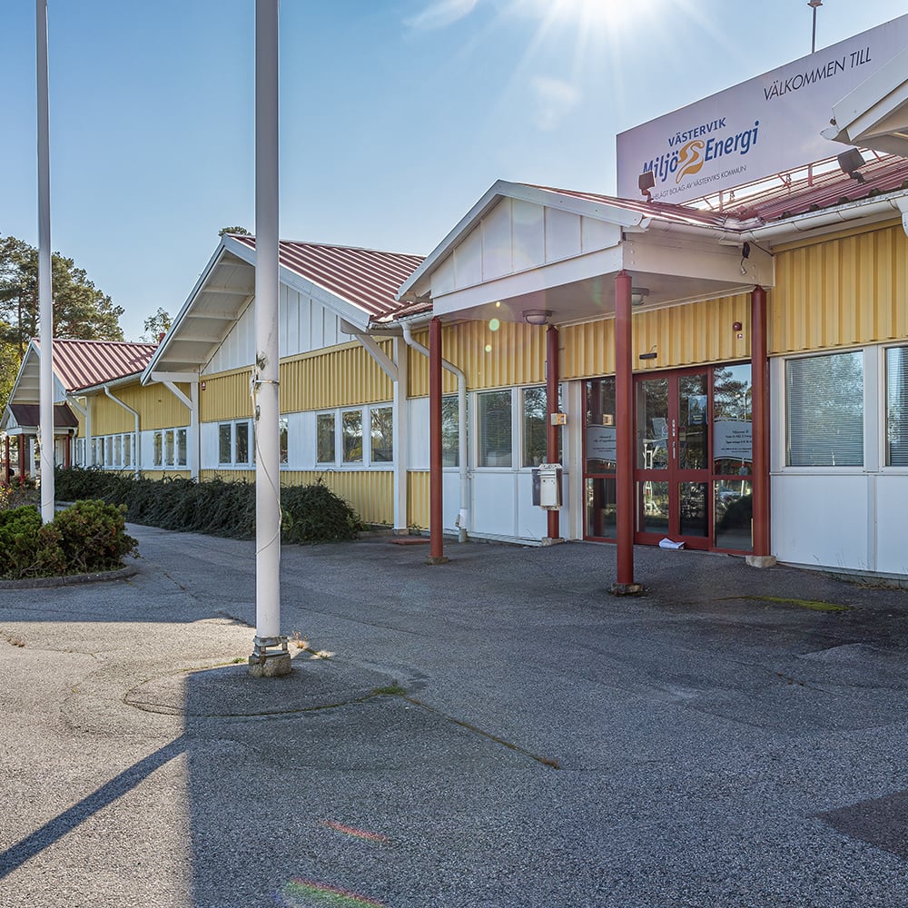 bild på entrén till Västervik Miljö & Energi AB:s kontor