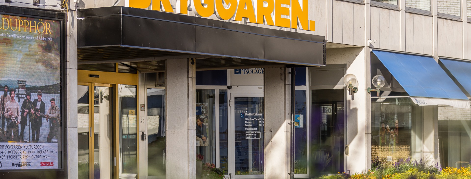 Fasaden till Bryggaren. 
