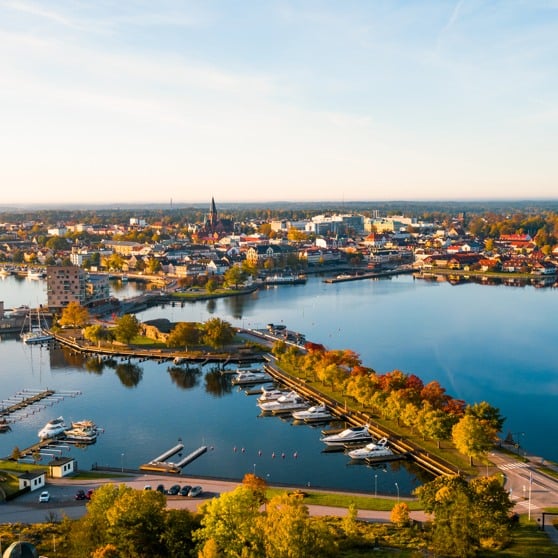 Bild tagen från Kulbacken in mot Västervik city