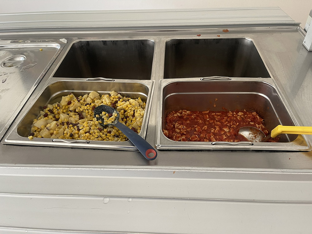 ärt och bondböna serverad till elever